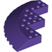 LEGO Dark Purple Brick 10 x 10 Round Corner with Tapered Edge (58846)