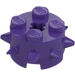 LEGO Viola scuro Mattoncino 2 x 2 Rotondo con Punte (27266)