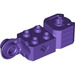 LEGO Dark Purple Brick 2 x 2 with Axle Hole, Vertical Hinge Joint, and Fist (47431)