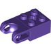 LEGO Dark Purple Brick 2 x 2 with Ball Socket and Axlehole (Wide Socket) (92013)