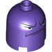 LEGO Dark Purple Brick 2 x 2 x 1.7 Round Cylinder with Dome Top with &#039;Stretch&#039; the Octopus Face (Safety Stud) (30151 / 90838)