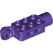 LEGO Dark Purple Brick 2 x 3 with Holes, Rotating with Socket (47432)