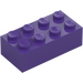 LEGO Dark Purple Brick 2 x 4 (3001 / 3556)