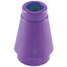 LEGO Dark Purple Cone 1 x 1 with Top Groove (4589)