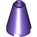 LEGO Dark Purple Cone 2 x 2 x 2 (Open Stud) (3942 / 14918)