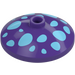 LEGO Morado oscuro Dish 3 x 3 con Azul Mushroom Spots (35268 / 102979)