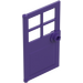 LEGO Dark Purple Door 1 x 4 x 6 with 4 Panes and Stud Handle (60623)