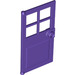 LEGO Dark Purple Door 1 x 4 x 6 with 4 Panes and Stud Handle (60623)
