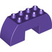 LEGO Dark Purple Duplo Arch Brick 2 x 6 x 2 Curved (11197)