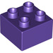 LEGO Violet foncé Duplo Brique 2 x 2 (3437 / 89461)
