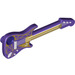 LEGO Dunkelviolett Electric Guitar mit Star und Gold Strings (11640 / 21142)