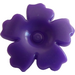 LEGO Dark Purple Flower with Serrated Petals with Small Pin (93080)