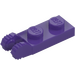 LEGO Dark Purple Hinge Plate 1 x 2 with Locking Fingers with Groove (44302)