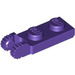 LEGO Violet foncé Charnière assiette 1 x 2 avec Verrouillage Les doigts avec rainure (44302)