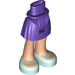 LEGO Violet foncé Hanche avec Basic Incurvé Skirt avec Light Aqua Shoes avec charnière épaisse (23896 / 35614)