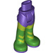 LEGO Dark Purple Hip with Pants with Green Boots and Lime Chevrons (16985)