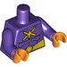 LEGO Dark Purple Killer Moth Minifig Torso (973 / 88585)