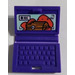 LEGO Dark Purple Laptop with &#039;REC&#039; and Treasure Chest Sticker (18659)