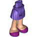 LEGO Dark Purple Minidoll Hip with Curved Skirt with Magenta Shoes (Thick Hinge) (23896 / 35614)