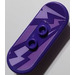 LEGO Dark Purple Minifig Skateboard with Four Wheel Clips with Lightning Bolts Sticker (42511)