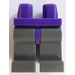 LEGO Violet foncé Minifigure Les hanches avec Dark Stone grise Jambes (73200 / 88584)