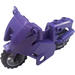 LEGO Dark Purple Motorcycle with Black Chassis and Gray Wheels