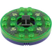 LEGO Dunkelviolett Ninjago Spinner mit Glow im the Dark Skulls und Dark Grau Backgrounds (92547)