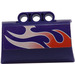 LEGO Dark Purple Panel 4 x 6 Side Flaring Intake with Three Holes with Flames Right Sticker (61069)