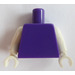 LEGO Dark Purple Plain Minifig Torso with White Arms and White Hands (76382 / 88585)
