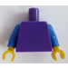 LEGO Violet foncé Plaine Torse avec Bleu Bras et Jaune Mains (973 / 76382)