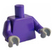 LEGO Dunkelviolett Schmucklos Torso mit Dark Purple Arme und Medium Stone Grau Hände (973)