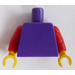 LEGO Violet foncé Plaine Torse avec rouge Bras et Jaune Mains (76382 / 88585)