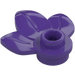 LEGO Dark Purple Plate 1 x 1 with 3 Plant Leaves (32607)