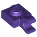LEGO Dark Purple Plate 1 x 1 with Horizontal Clip (Thick Open &#039;O&#039; Clip) (52738 / 61252)