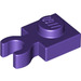 LEGO Dark Purple Plate 1 x 1 with Vertical Clip (Thick Open &#039;O&#039; Clip) (44860 / 60897)