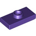 LEGO Dark Purple Plate 1 x 2 with 1 Stud (with Groove and Bottom Stud Holder) (15573 / 78823)