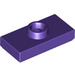 LEGO Dark Purple Plate 1 x 2 with 1 Stud (without Bottom Groove) (3794)