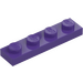 LEGO Mørk lilla Plate 1 x 4 (3710)