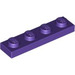 LEGO Violet foncé assiette 1 x 4 (3710)