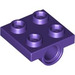 LEGO Violet foncé assiette 2 x 2 avec Trou sans support transversal (2444)