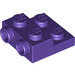 LEGO Violet foncé assiette 2 x 2 x 0.7 avec 2 Goujons sur Côté (4304 / 99206)
