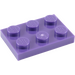 LEGO Donkerpaars Plaat 2 x 3 (3021)