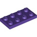 LEGO Violet foncé assiette 2 x 4 (3020)