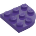 LEGO Dark Purple Plate 3 x 3 Round Corner (30357)