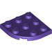 LEGO Dark Purple Plate 3 x 3 Round Corner (30357)