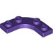 LEGO Dark Purple Plate 3 x 3 Rounded Corner (68568)