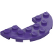 LEGO Mørk lilla Plate 3 x 6 Rund Halv Sirkel med UtskjæRing (18646)
