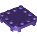 LEGO Dark Purple Plate 4 x 4 x 0.7 with Rounded Corners and Empty Middle (66792)