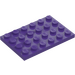 LEGO Dark Purple Plate 4 x 6 (3032)