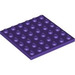 LEGO Dark Purple Plate 6 x 6 (3958)